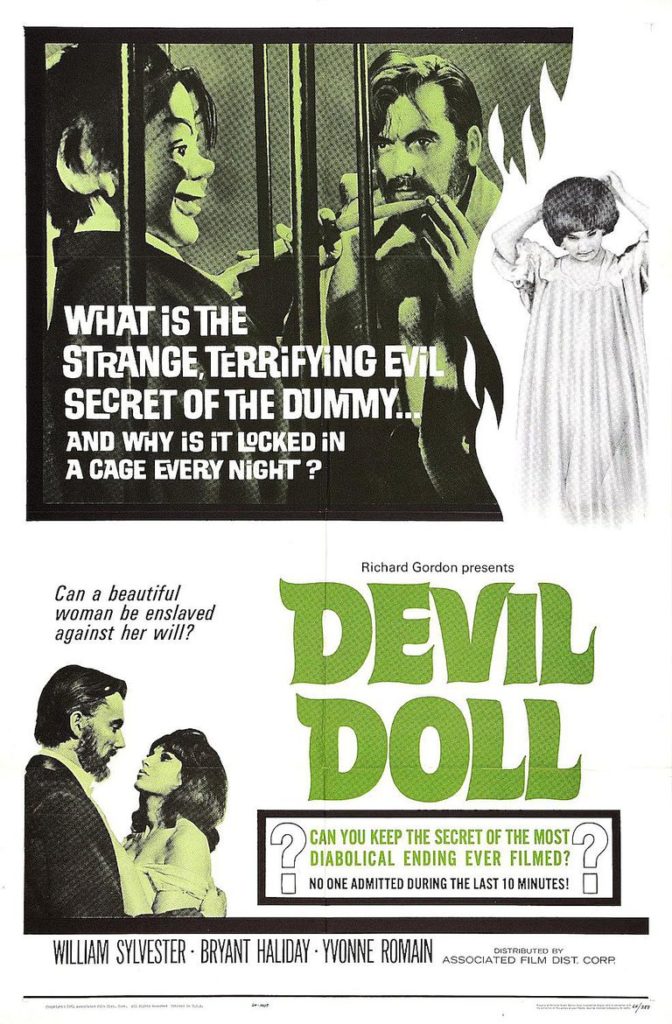 Il mostro e le vergini - devil doll - la locandina degli Stati Uniti