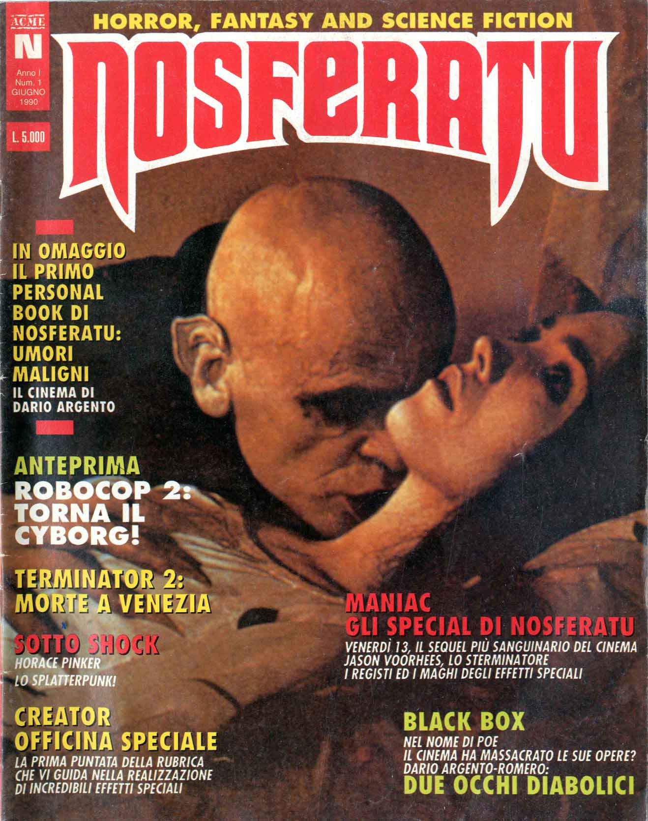 il primo numero della rivista Nosferatu della Acme