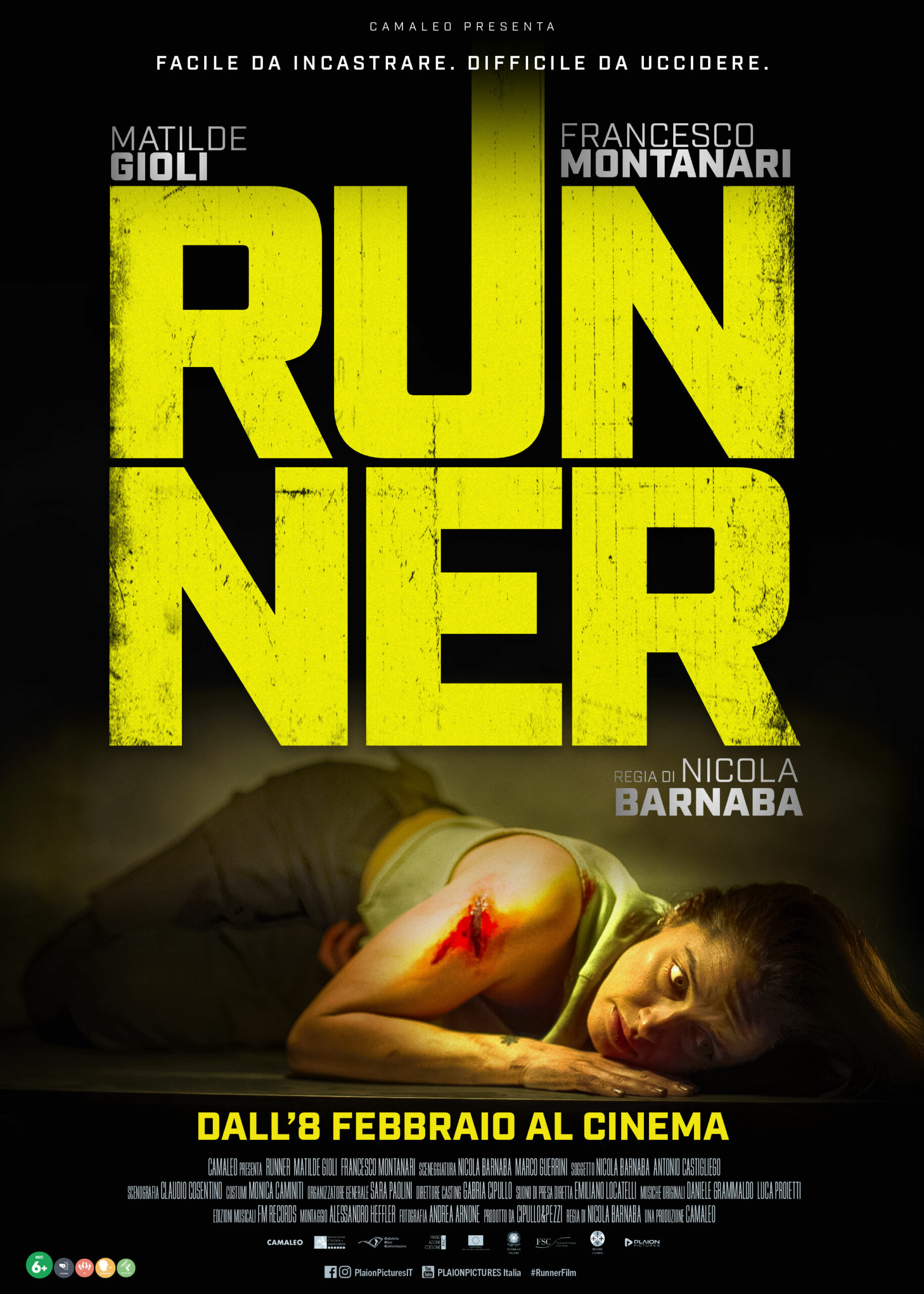 Runner: locandina con data di uscita del thriller con Matilde Gioli